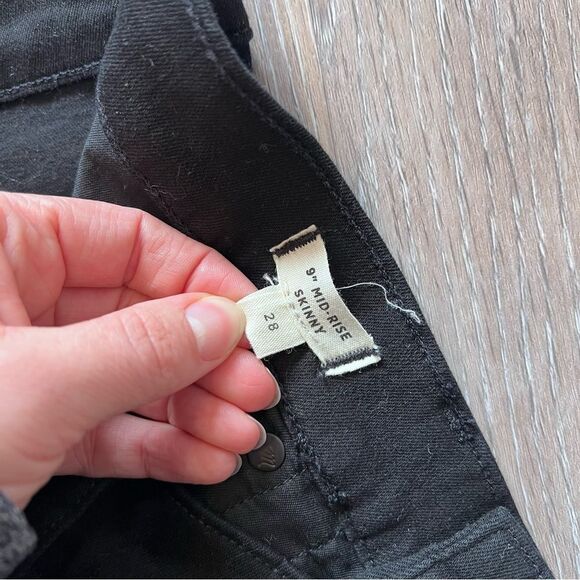 Madewell black skinny jeans mid rise exposed‎ button fly women’s size 28 - Picture 7 of 9